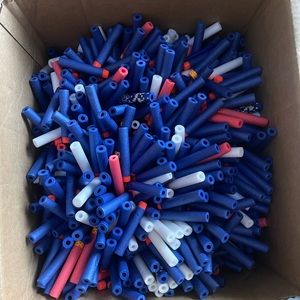 NERF DART LOT W/ TACTICAL VESTS!